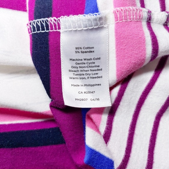 Talbots Multicolor Striped Long Sleeve Top - Picture 11 of 12